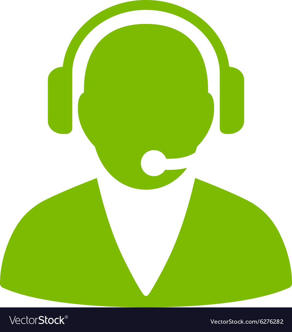 Support operator flat icon