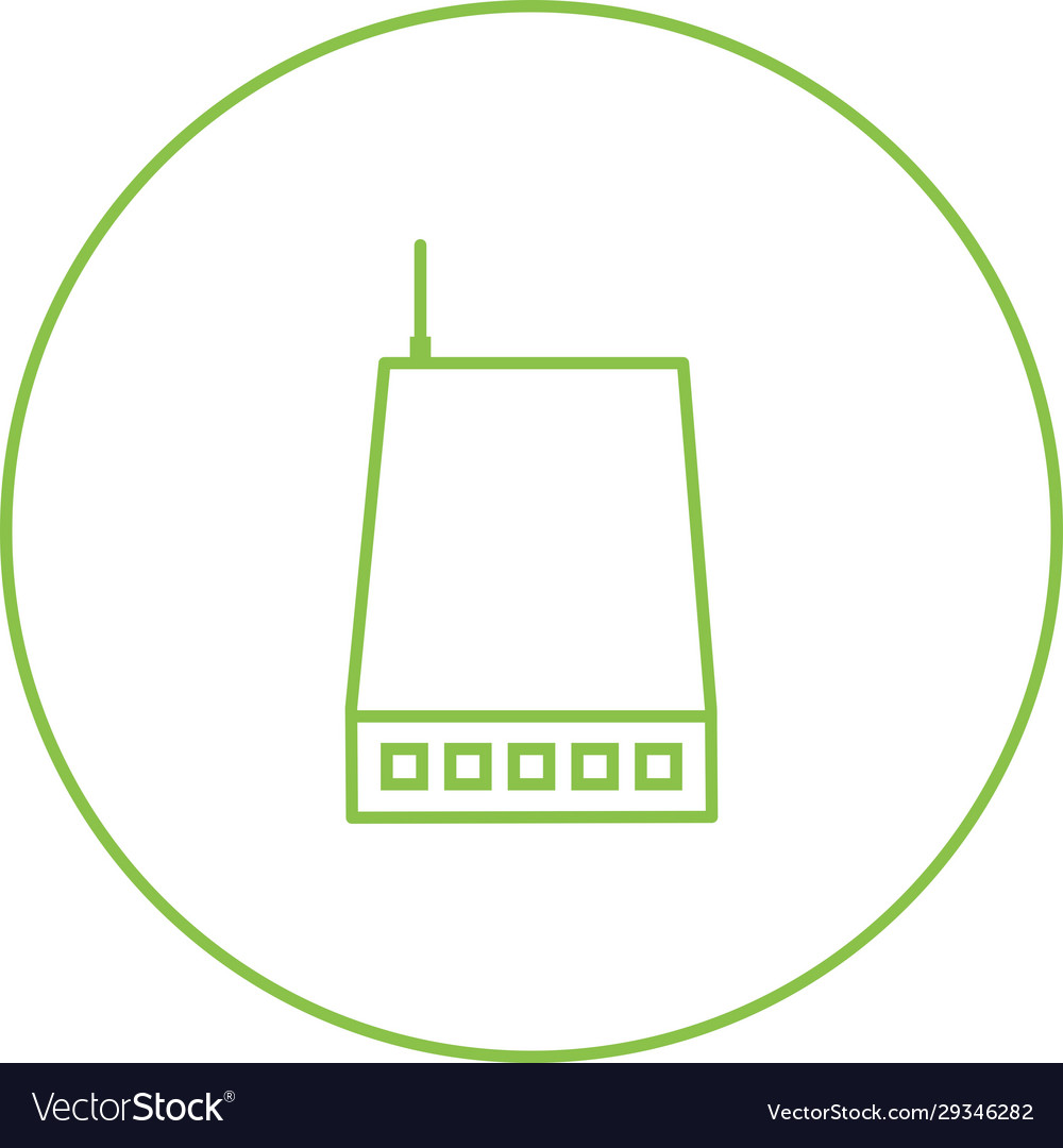 Unique network switch line icon