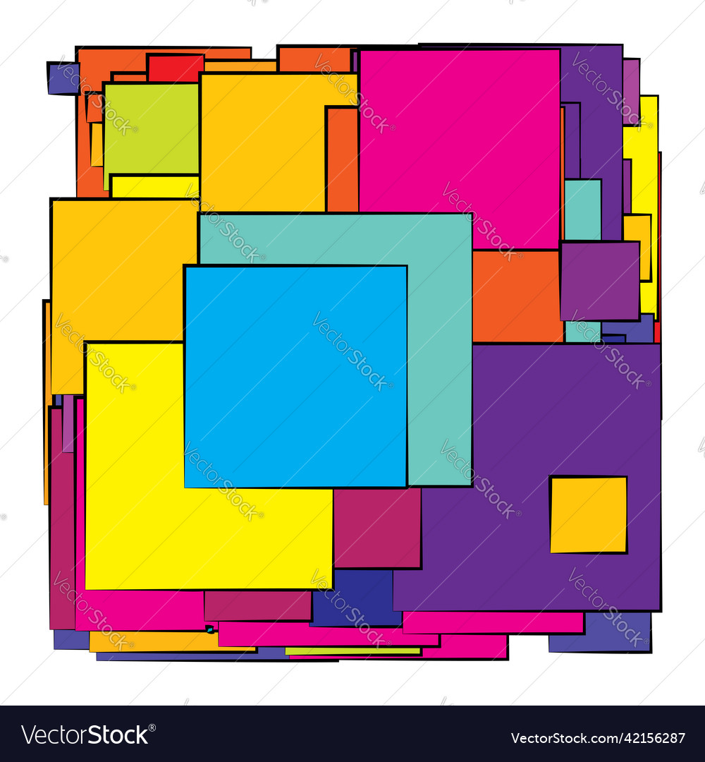 Abstract overlapping squares pattern Vector Image Abstract overlapping squares pattern