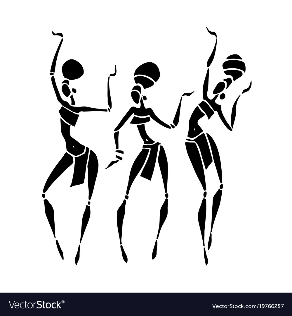 African Dancer Silhouette