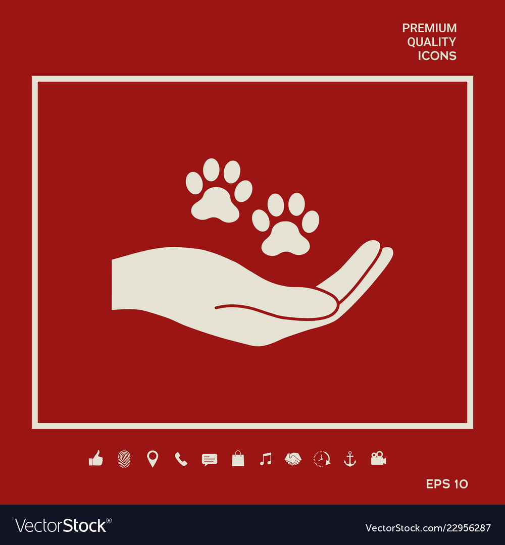 Tier Paw Schutz Symbol
