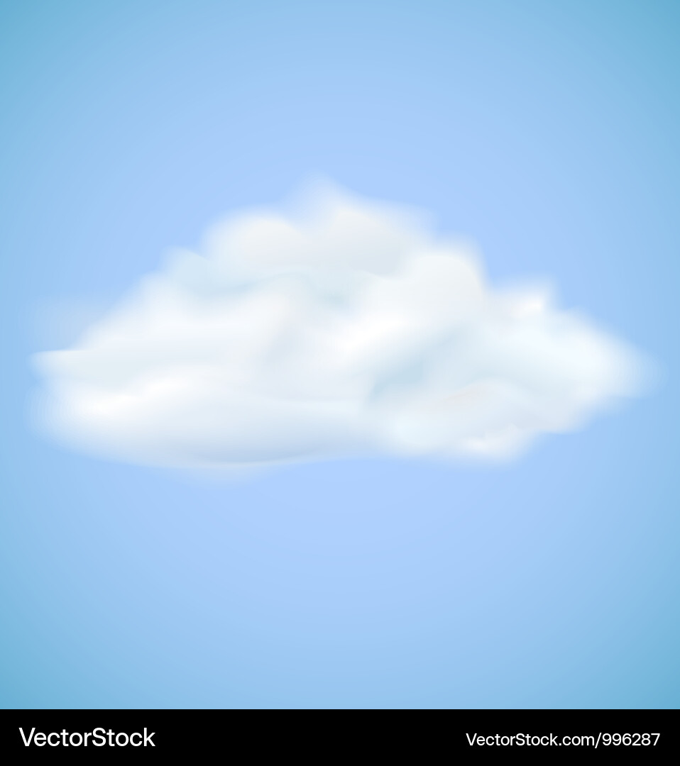 Cloud on blue sky Royalty Free Vector Image - VectorStock