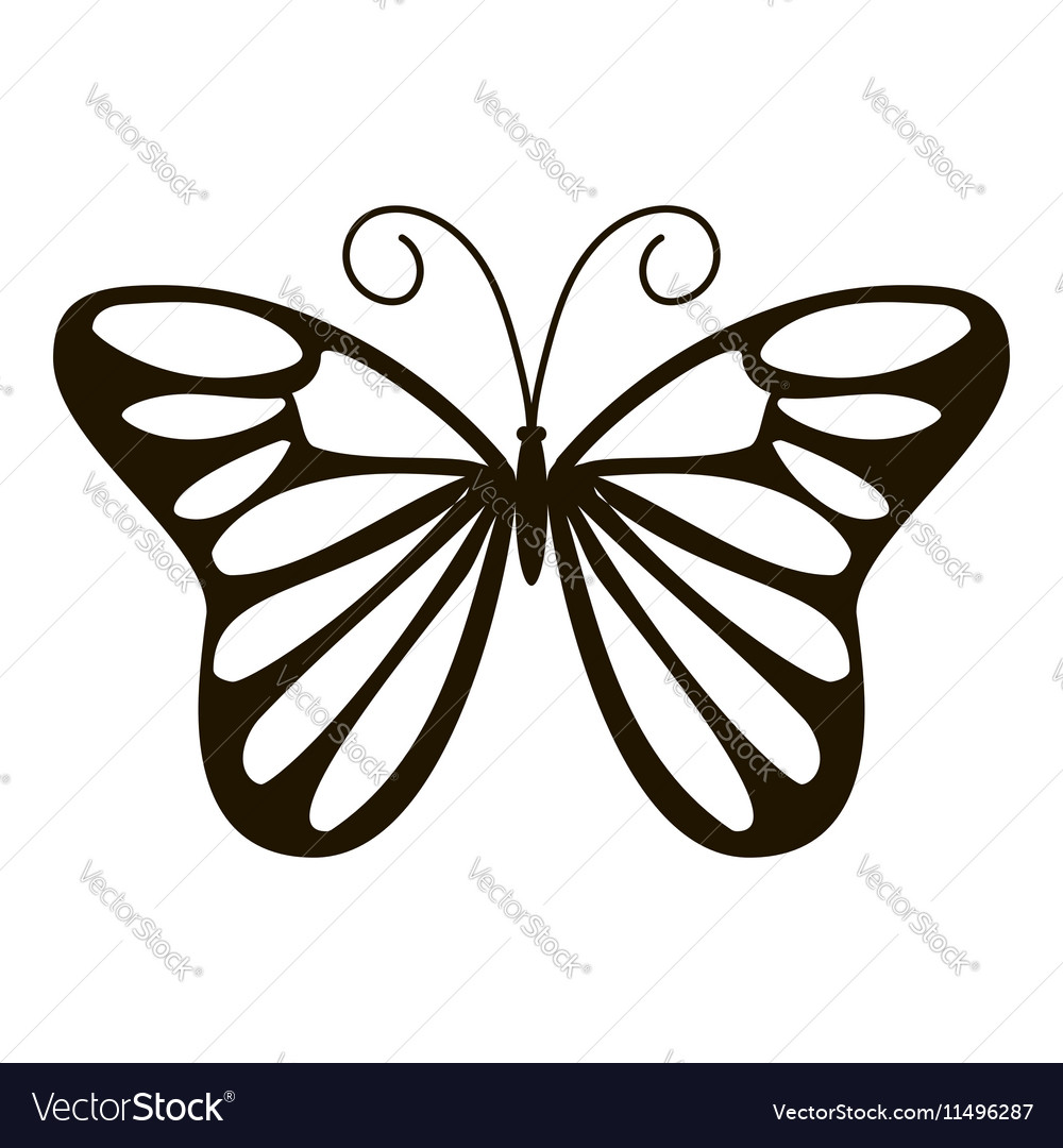 Day butterfly icon simple style Royalty Free Vector Image