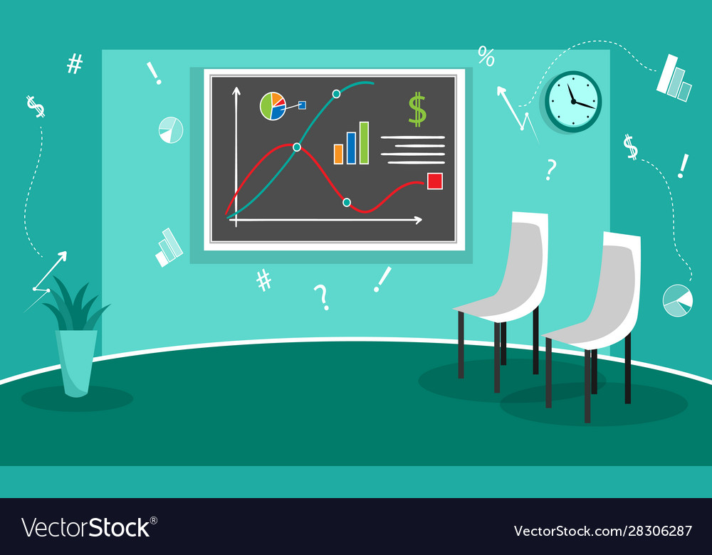 Empty space coworking office with workflow vector image Empty space coworking office with workflow