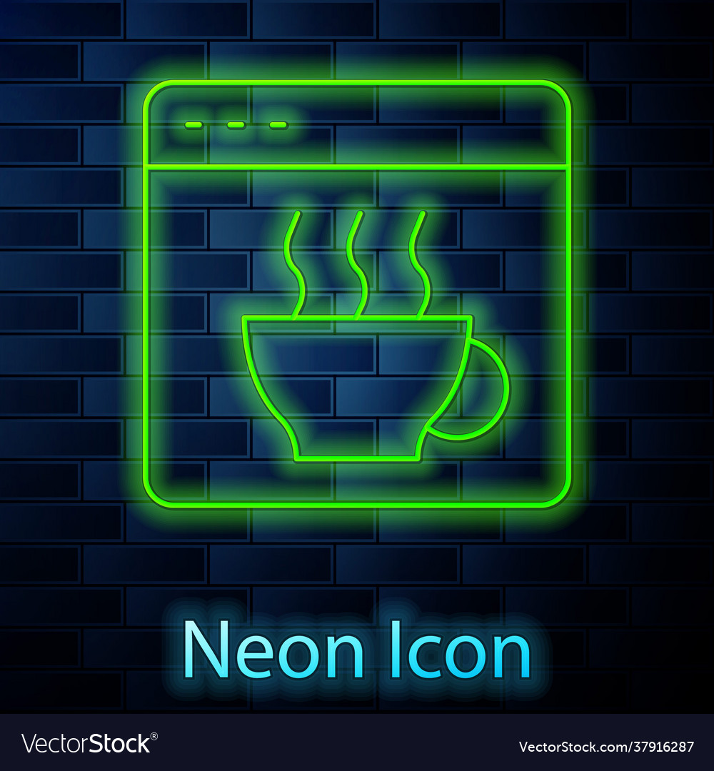Glowing neon line software web developer Vector Image Glowing neon line software web developer