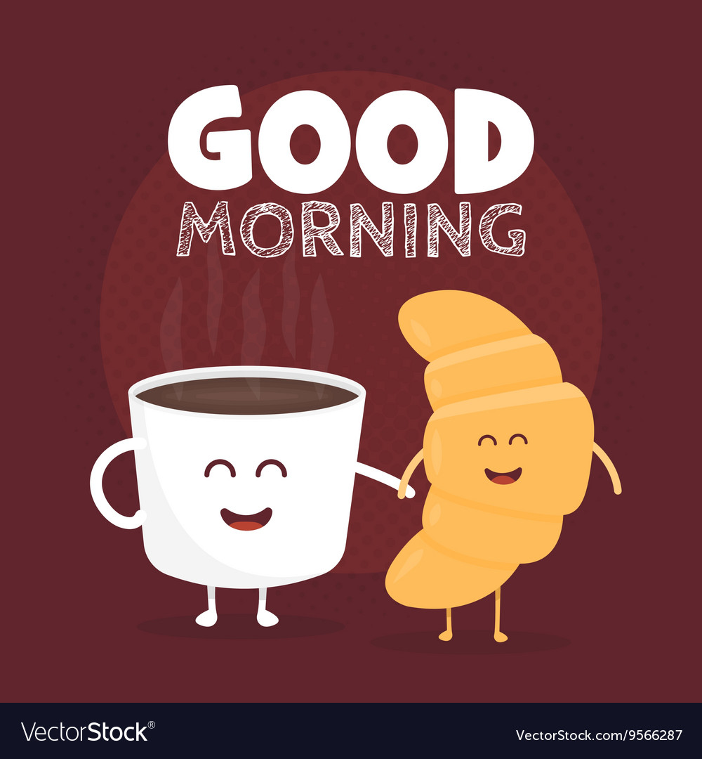 Good morning funny cute Royalty Free Vector Image