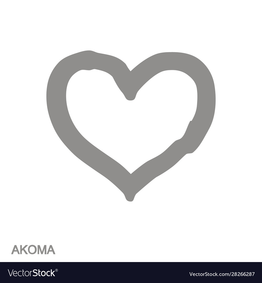 Monochrome icon with adinkra symbol akoma Vector Image