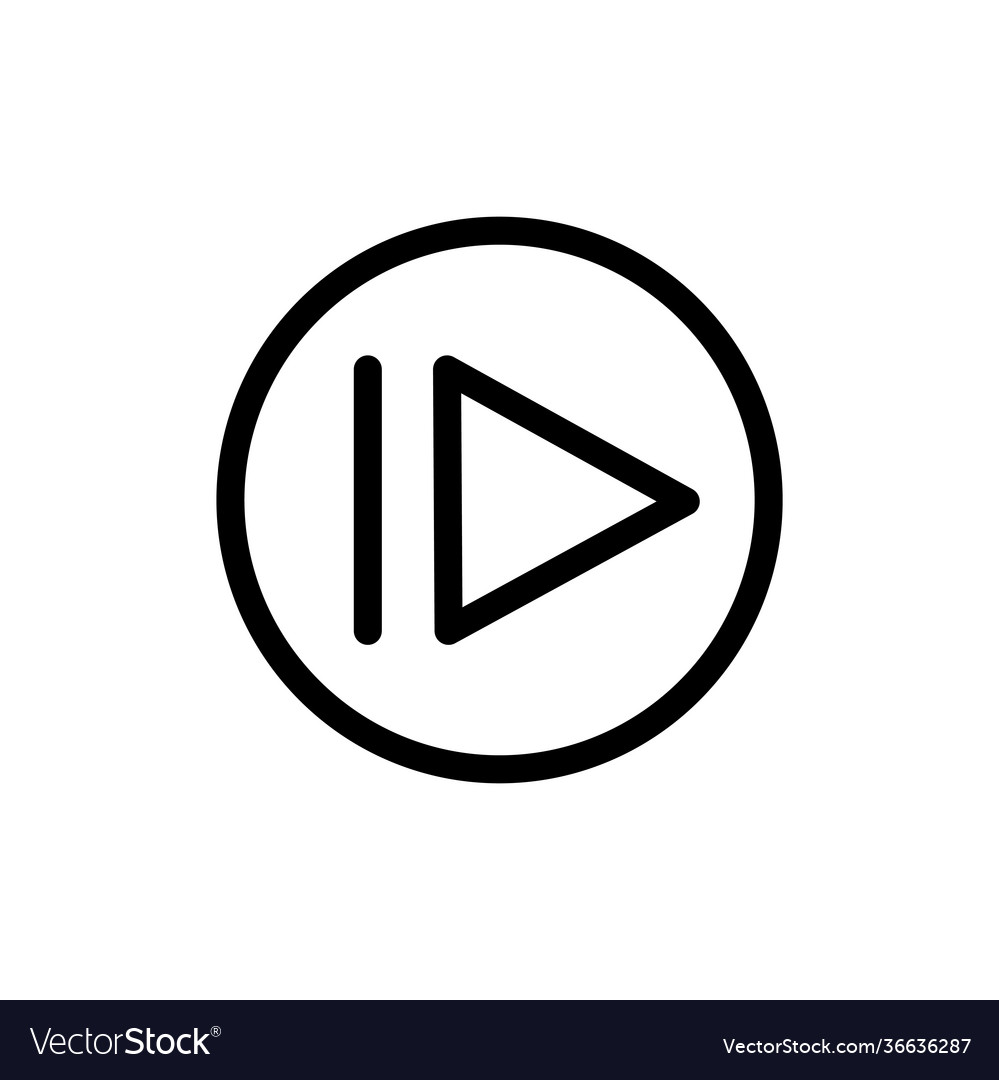 Next line icon circle simple mobile concept app vector image Next line icon circle simple mobile concept app