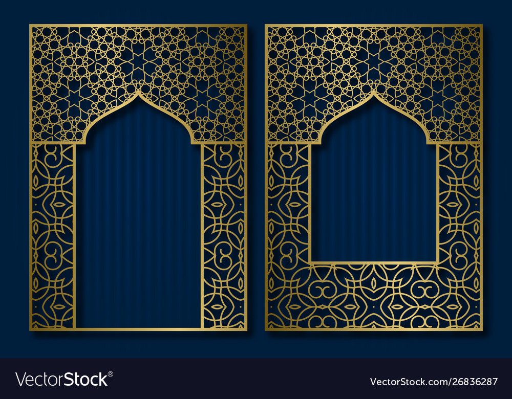 Ornate Golden Frames - Oriental Door Style