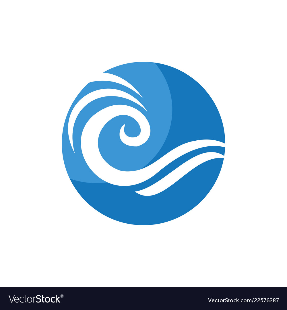 Sea wave logo Royalty Free Vector Image - VectorStock