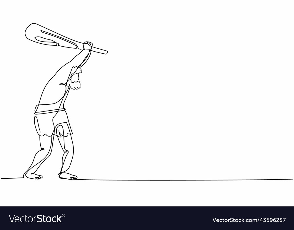 Einzelne durchgehende Linie Zeichner halten vector image Einzelne durchgehende Linie Zeichner halten