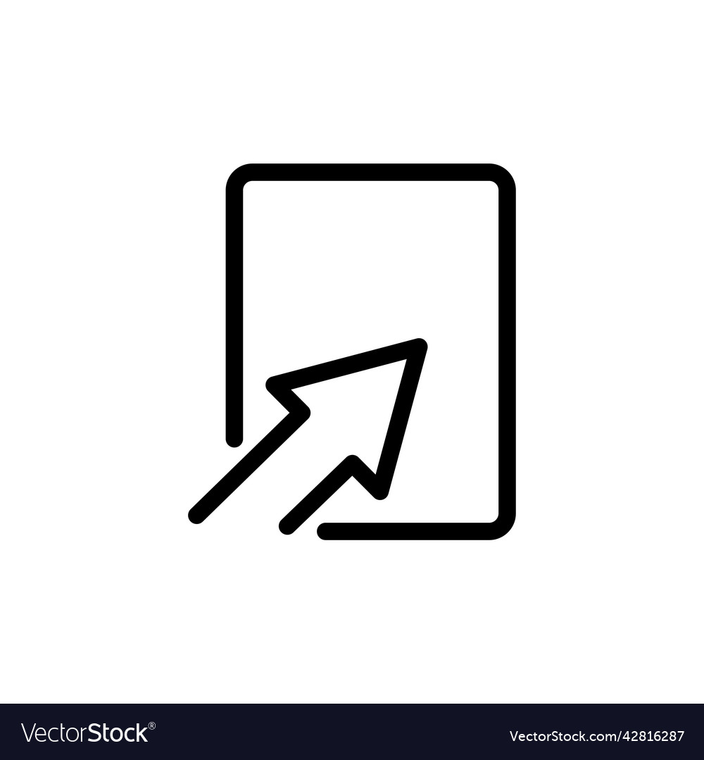 Up arrow icon with rectangle suitable for cursor vector image Up arrow icon with rectangle suitable for cursor
