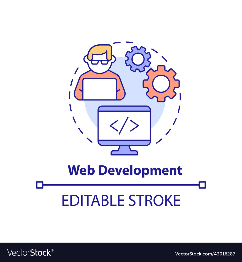 Web development concept icon