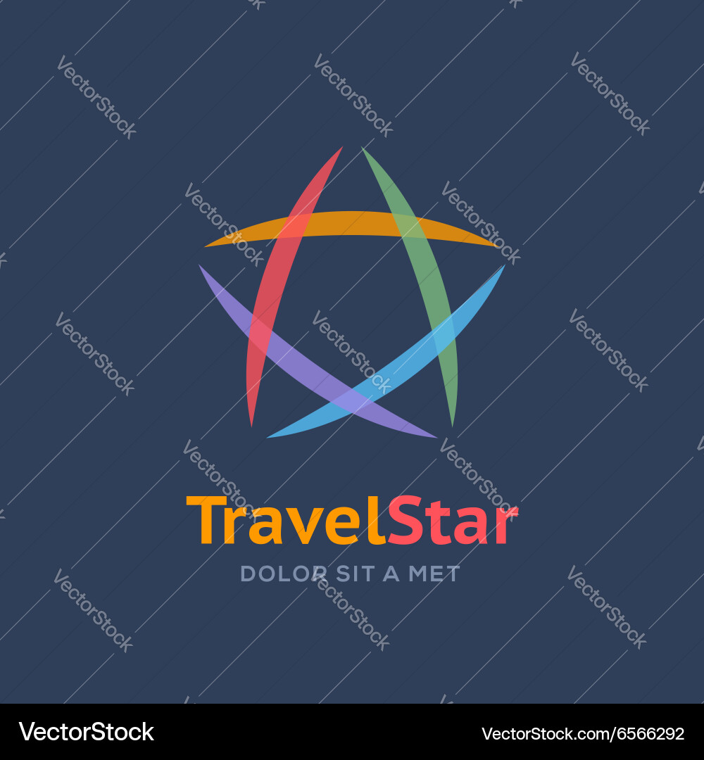 Abstract star logo icon design template elements Vector Image