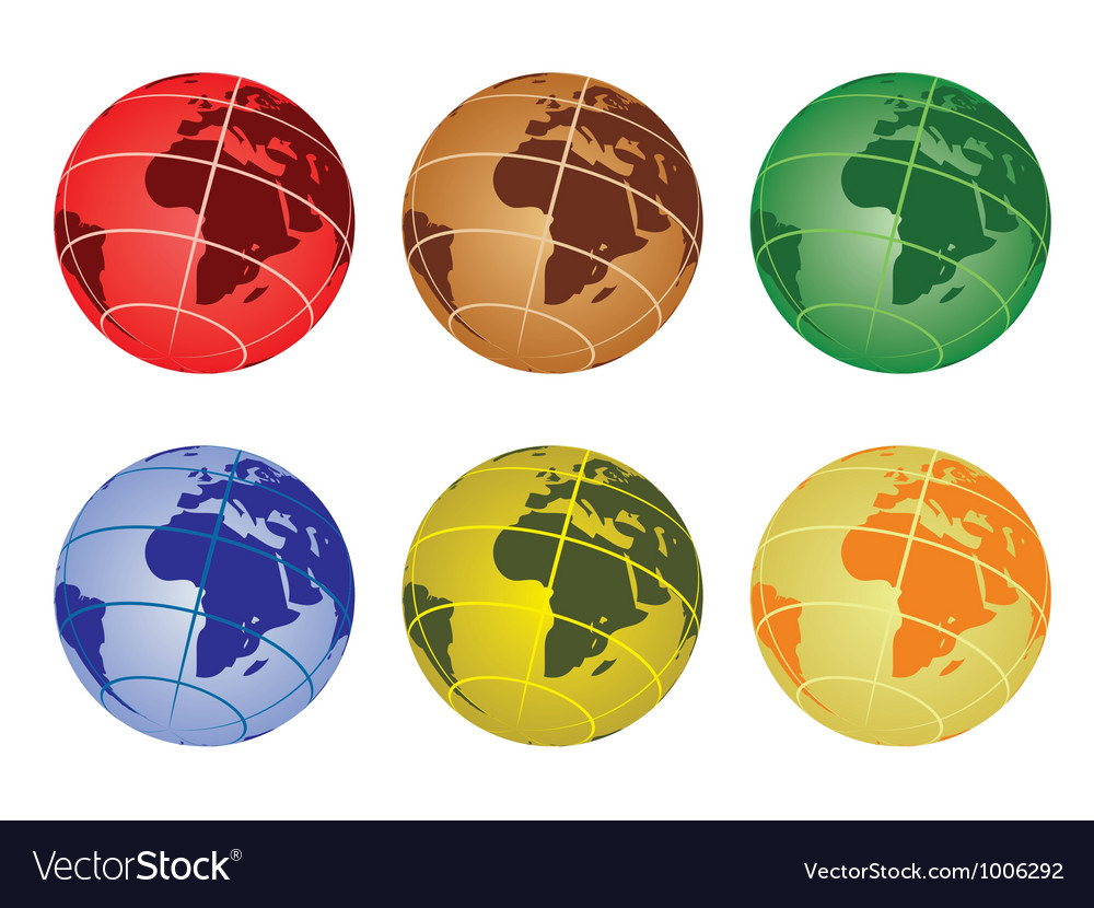 Africa on a globe