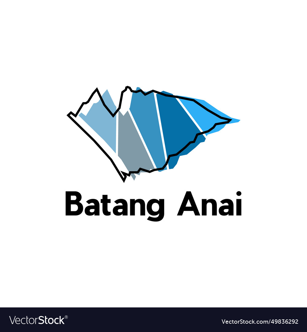 Batang anai map of indonesia country Royalty Free Vector