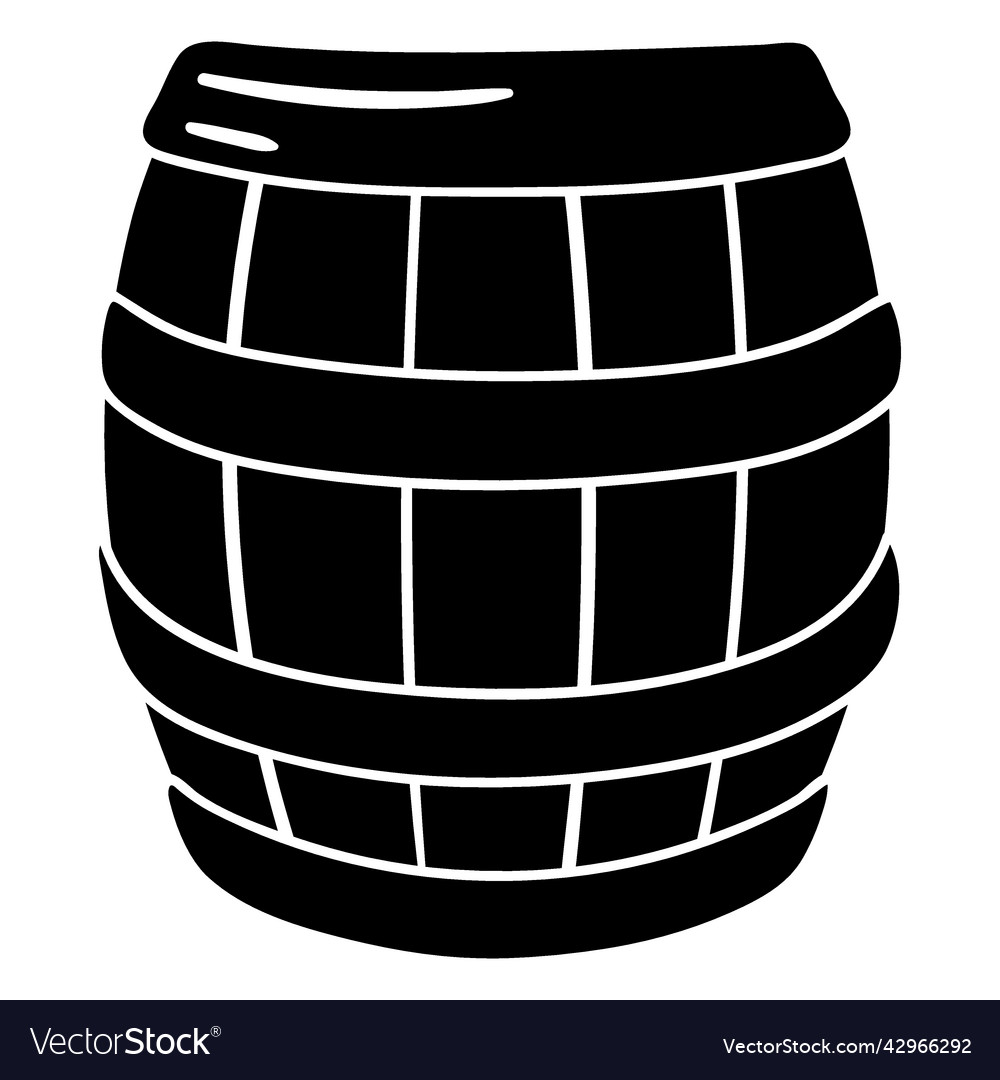 Beer barrel cut-out Royalty Free Vector Image - VectorStock