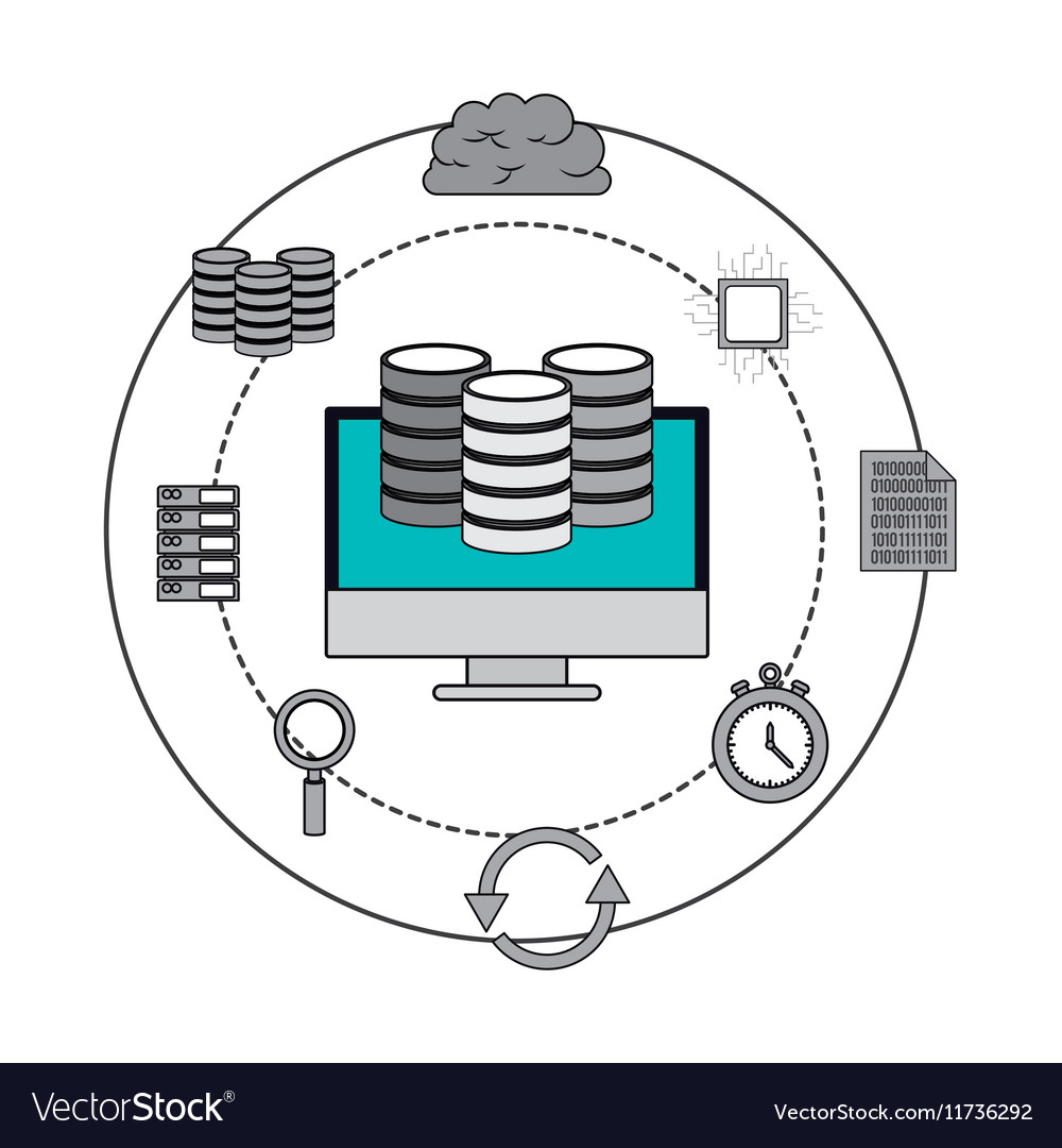 Big data related icons image