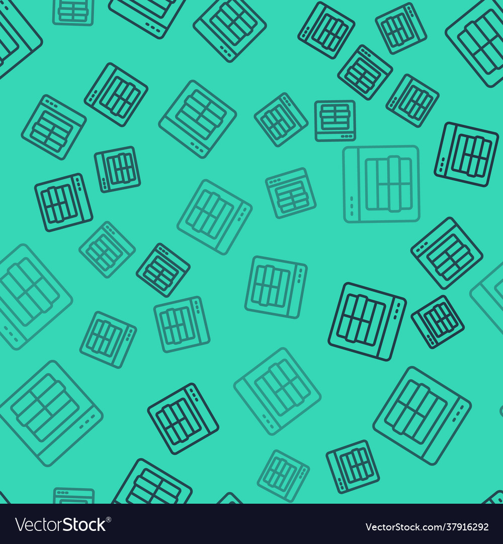 Black line mysql code icon isolated seamless vector image Black line mysql code icon isolated seamless