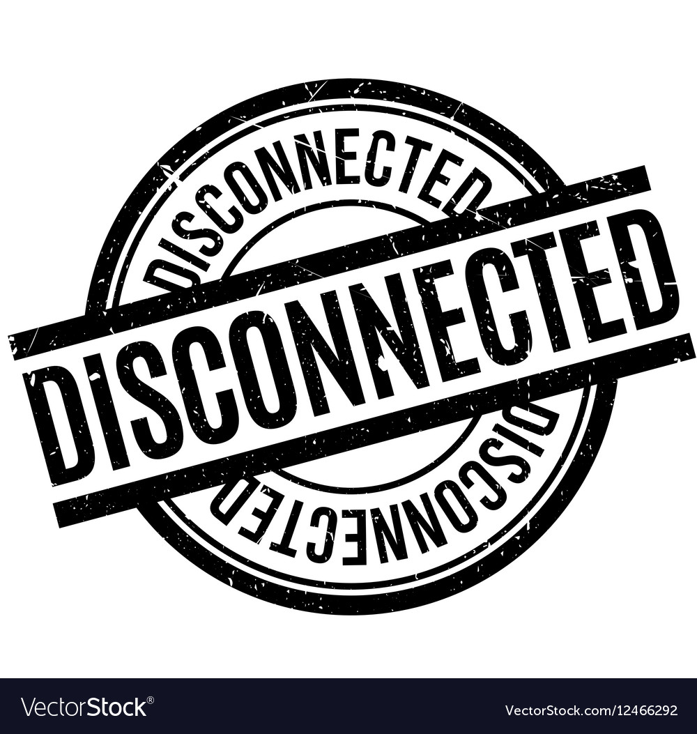  Disconnected rubber stamp Royalty Free Vector Image