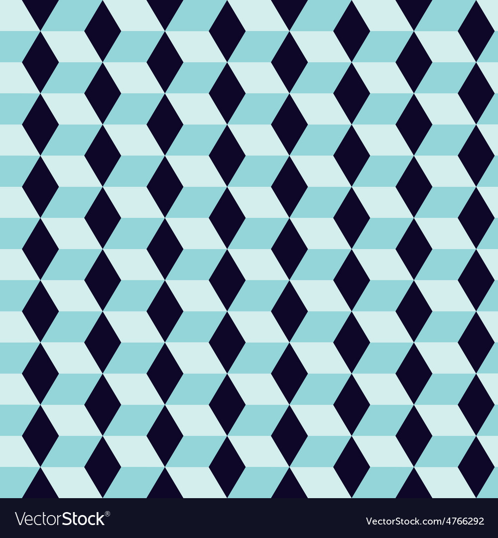 Geometric Rhombus Color Block Pattern
