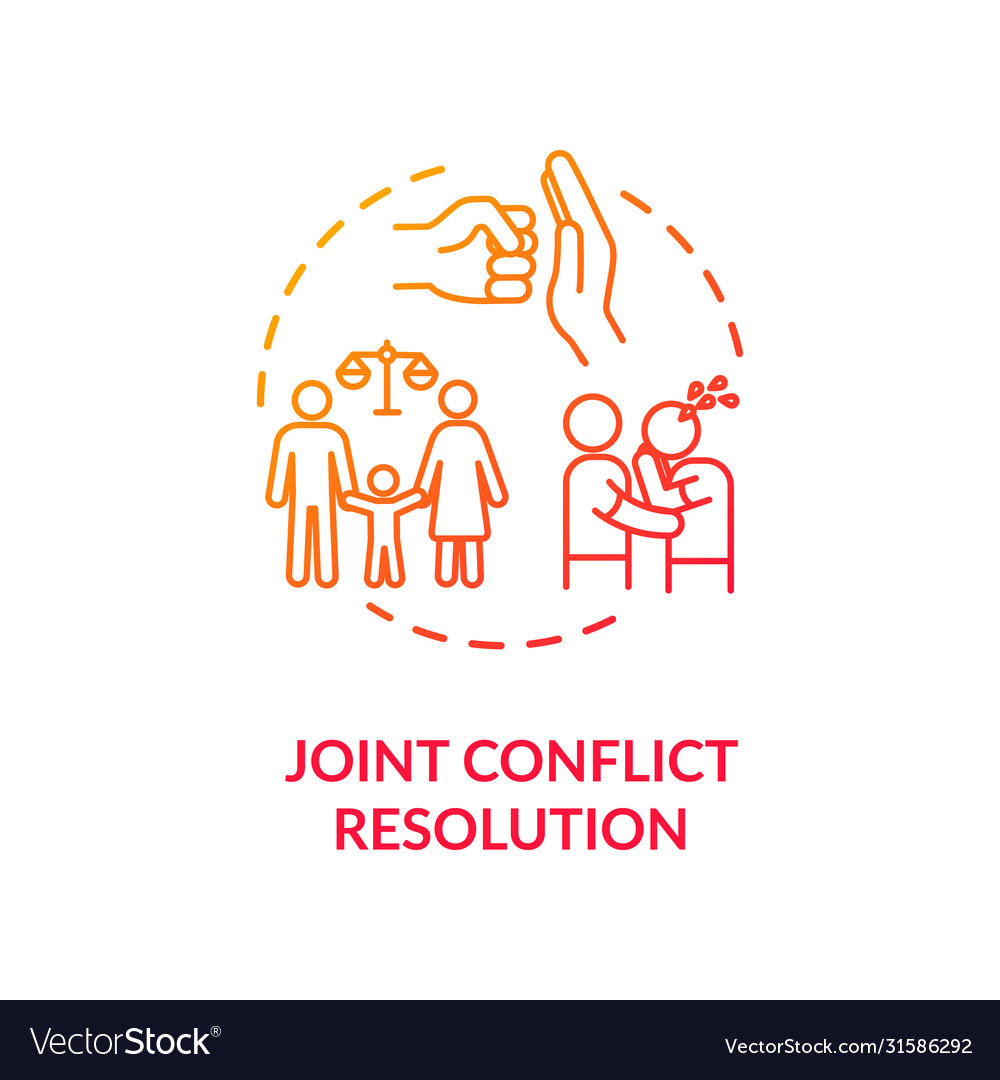 Joint conflict resolution concept icon Royalty Free Vector