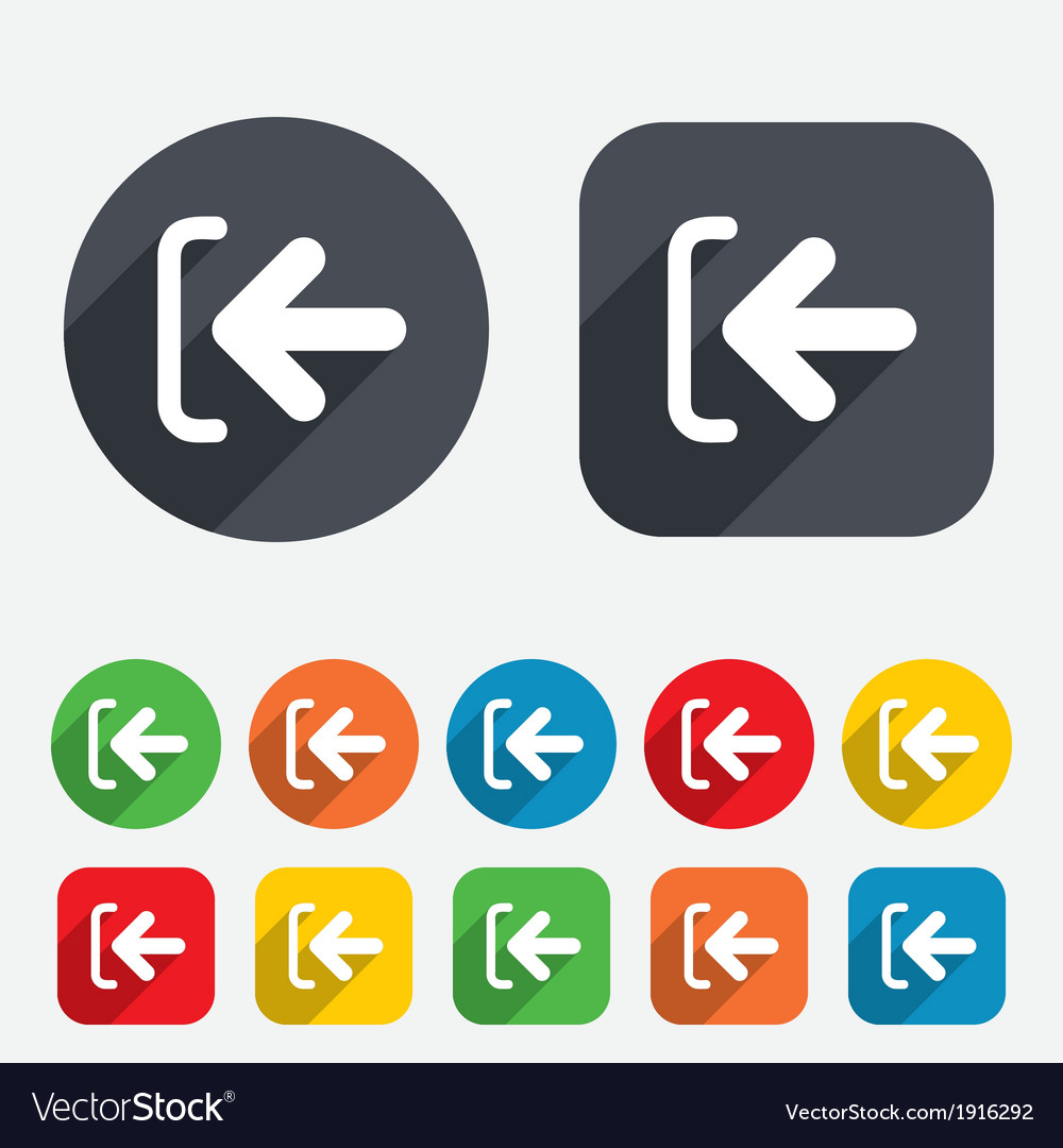 Login sign icon in symbol arrow Royalty Free Vector Image