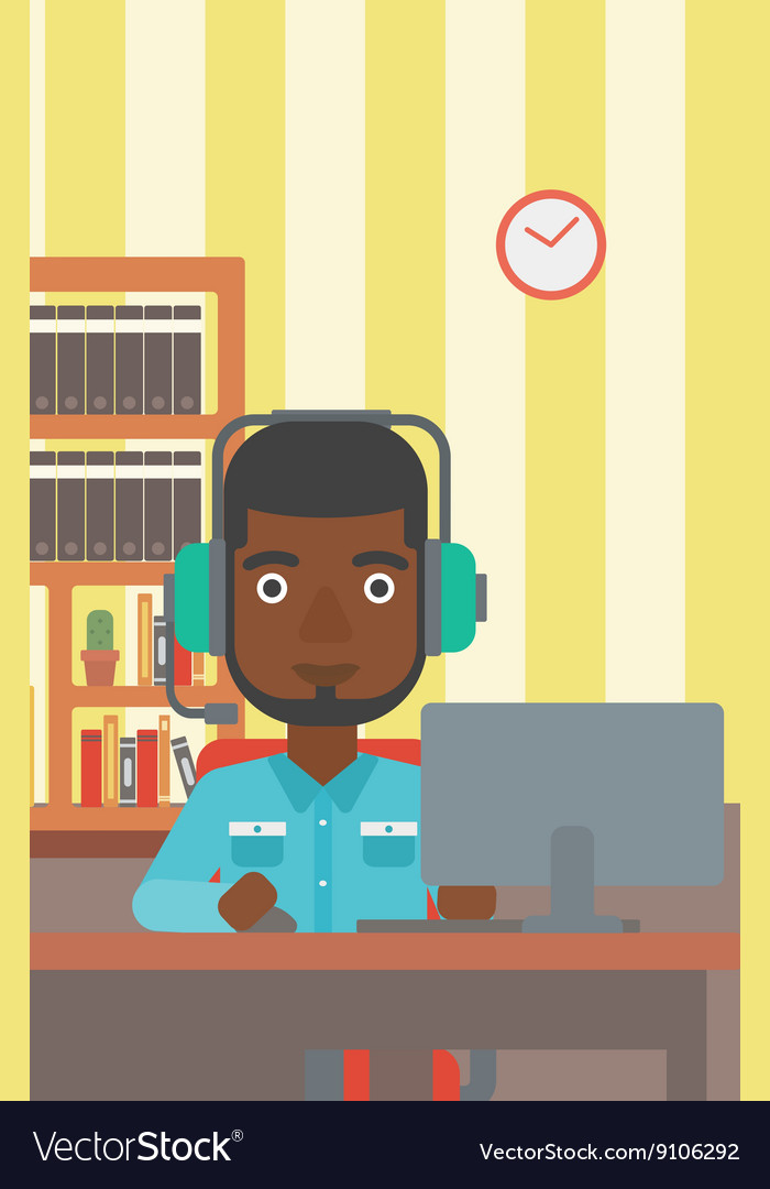 Man playing video game