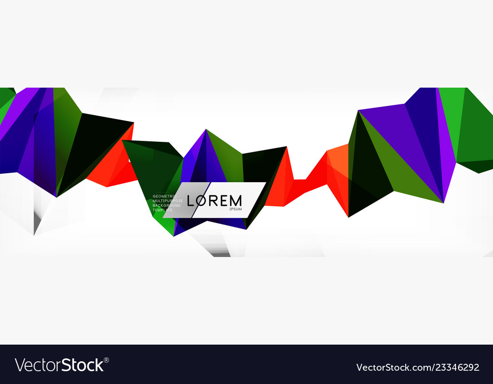 Mosaic triangular low poly style abstract Vector Image Mosaic triangular low poly style abstract