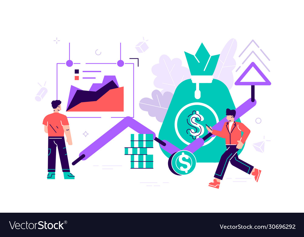 people-run-to-their-goal-on-column-royalty-free-vector-image