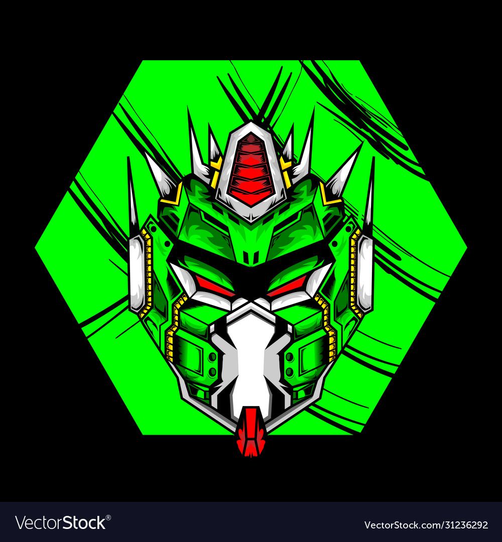 Robot head with abstract background Vector Image Robot head with abstract background