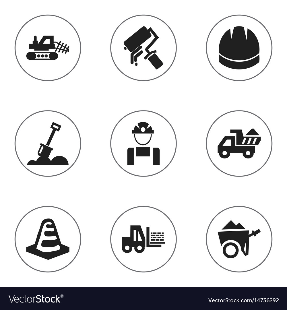 Set of 9 editable structure icons includes