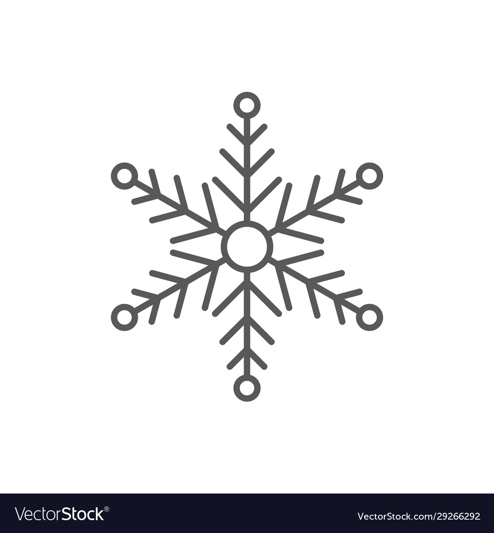 Snowflake flat icon isolated on white background