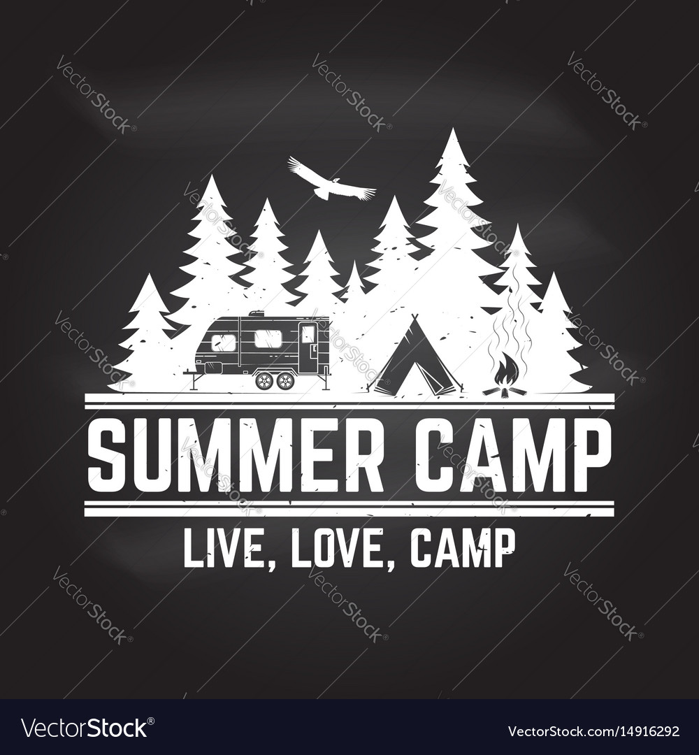 Summer camp concept Royalty Free Vector Image - VectorStock