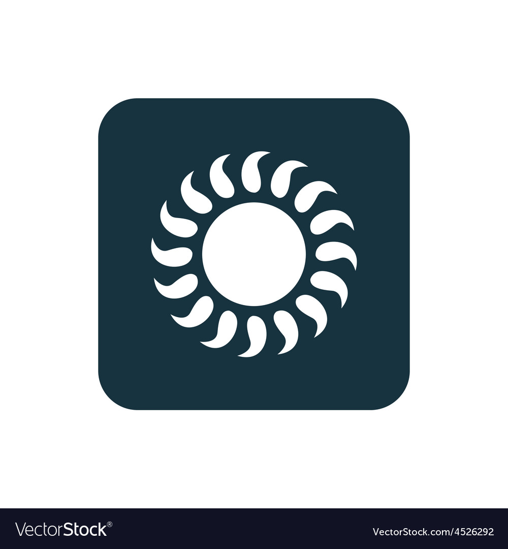 Sun icon rounded squares button