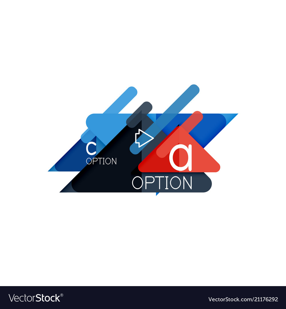 Triangle data visualization design option Vector Image Triangle data visualization design option