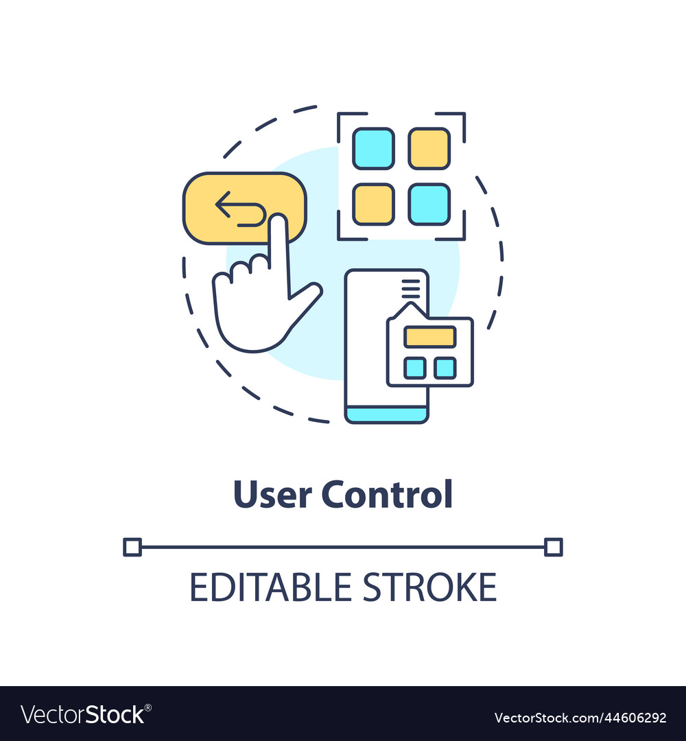 User control and freedom concept icon Royalty Free Vector