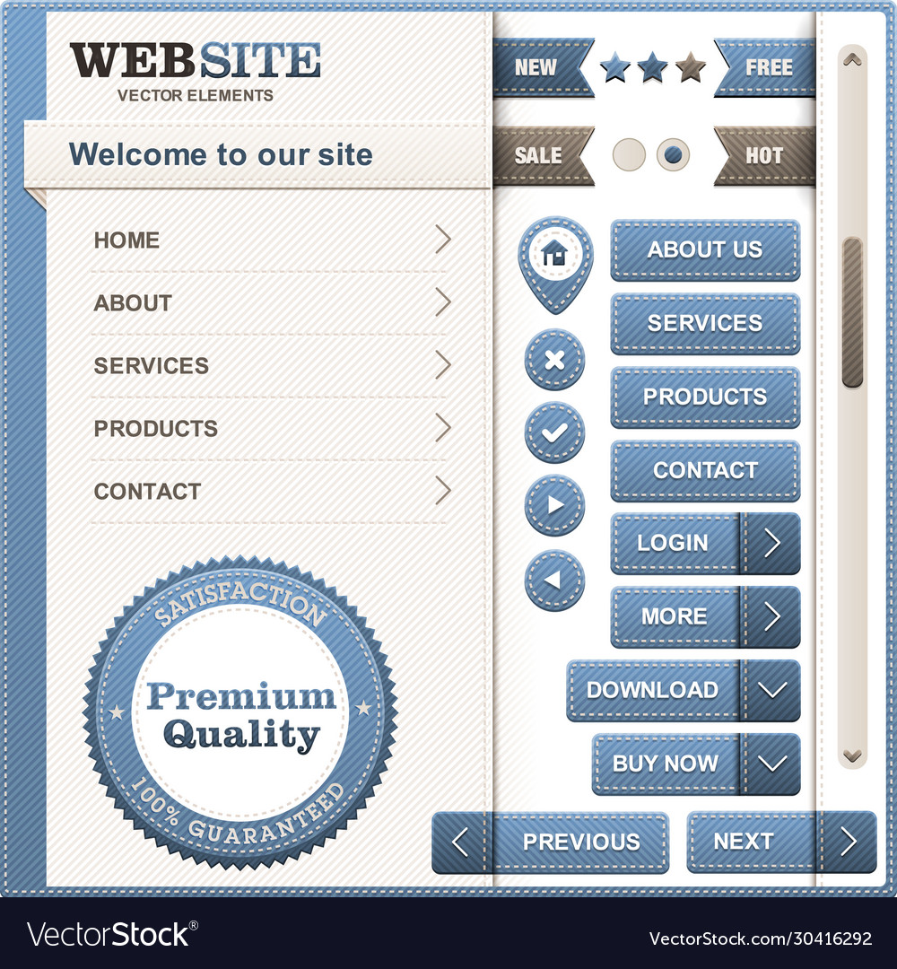 Web design elements Vector Image Web design elements