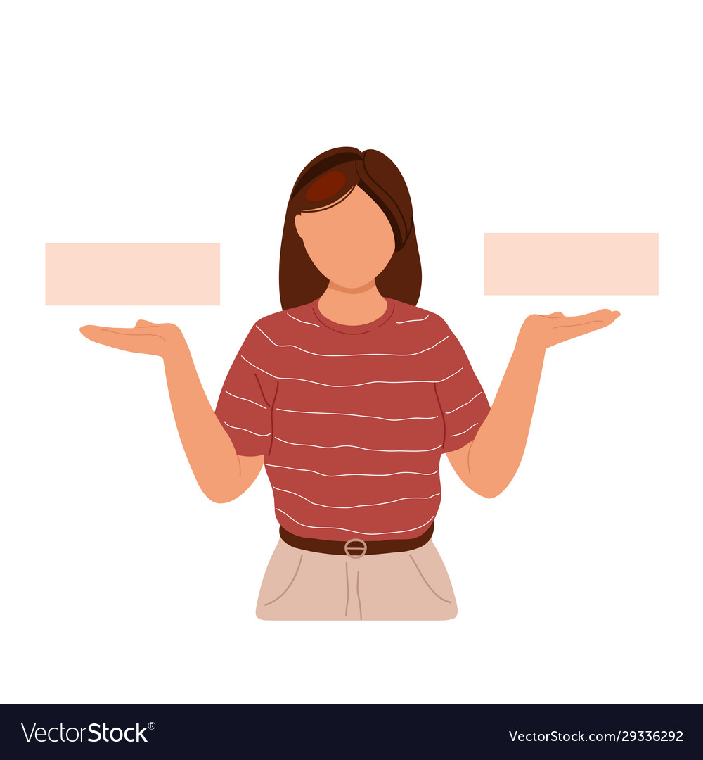 woman-choosing-between-two-options-royalty-free-vector-image