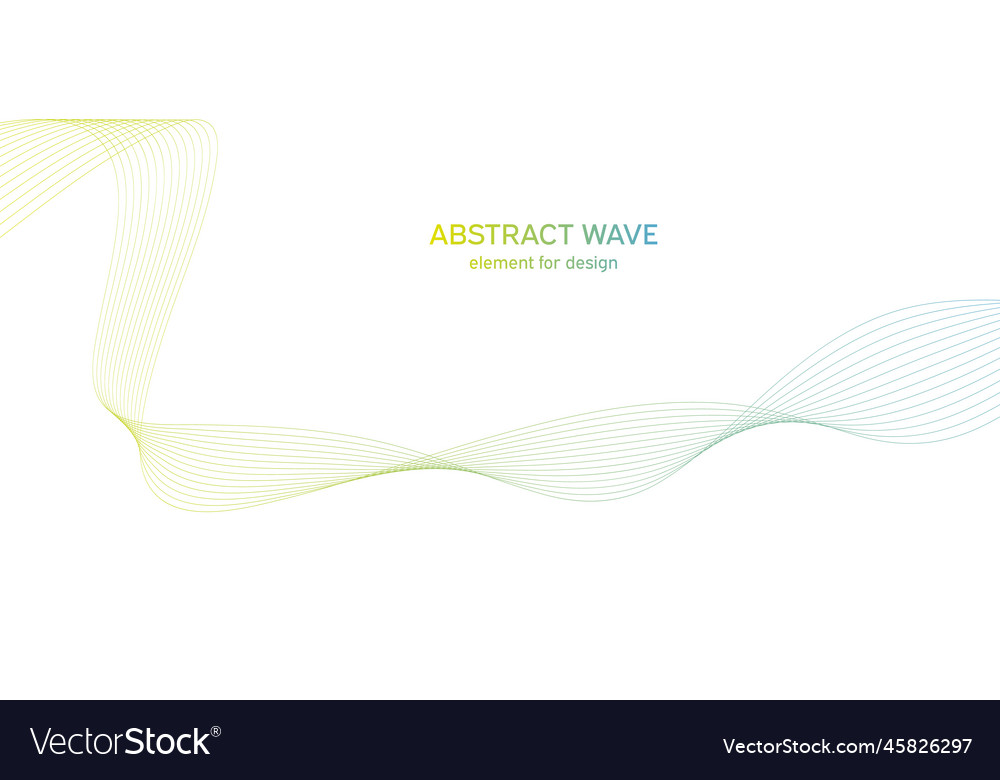 Abstract colorful wave element for design vector image Abstract colorful wave element for design