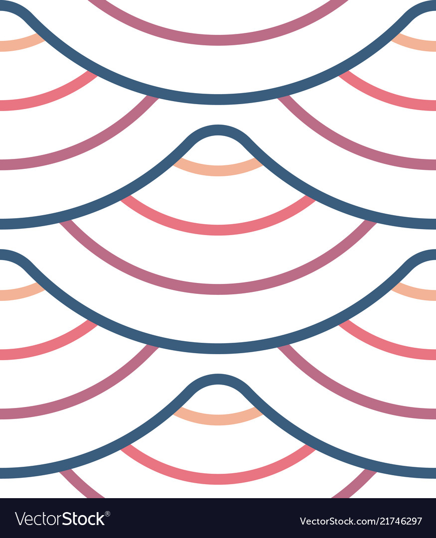 Abstract Geometric Pattern With Wavy Lines Vector Image