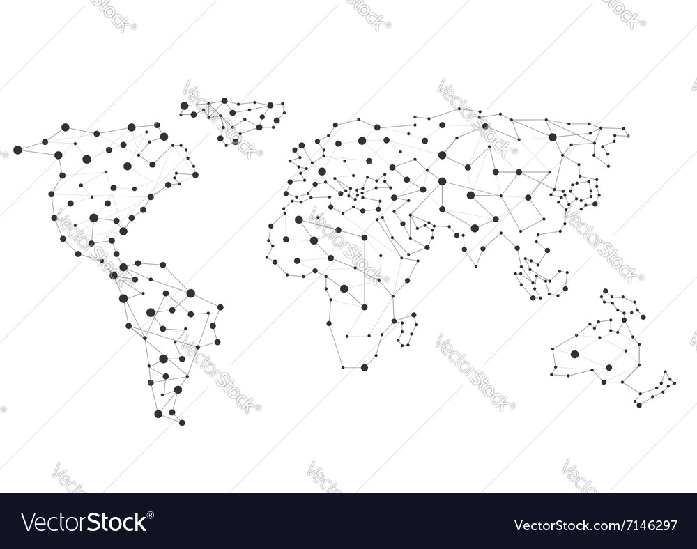 Abstract world map