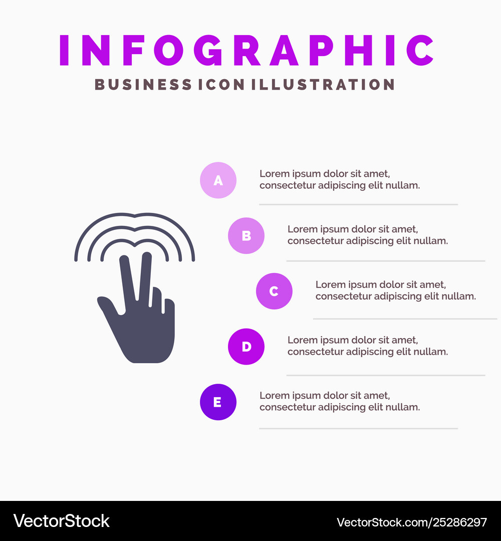 Double gestures hand tab solid icon infographics Vector Image