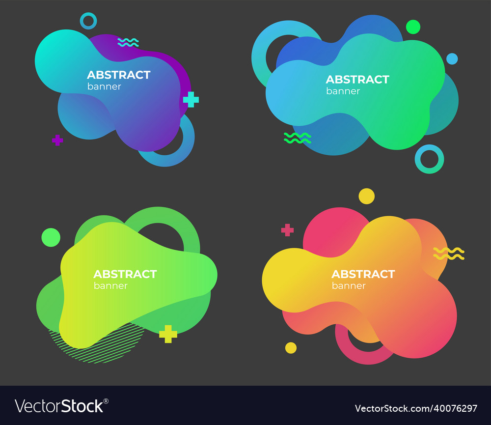 Fluid colorful gradient round shapes liquid