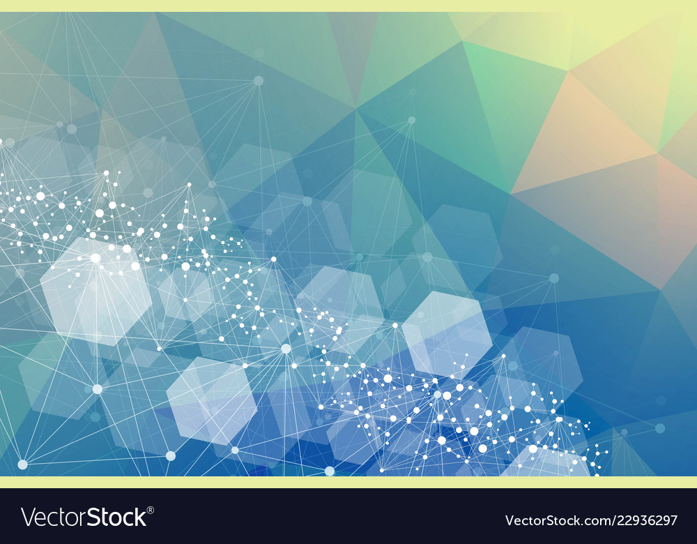 Hexagonal abstract background big data vector image Hexagonal abstract background big data
