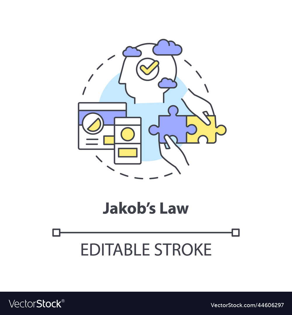 Jakob nielsen law concept icon