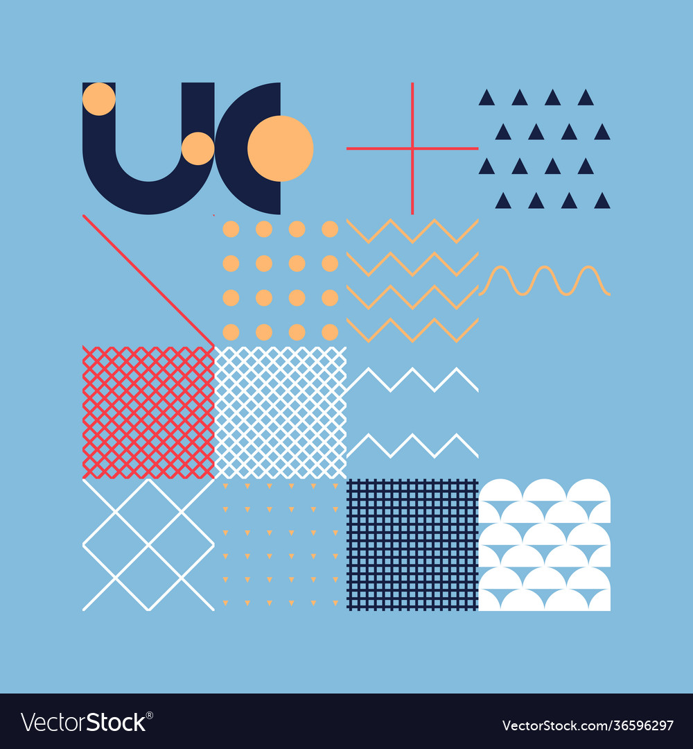 Memphis abstract design pattern vector image Memphis abstract design pattern