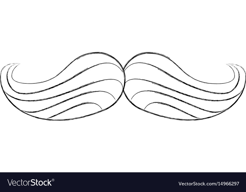 Mustache hipster isolated icon