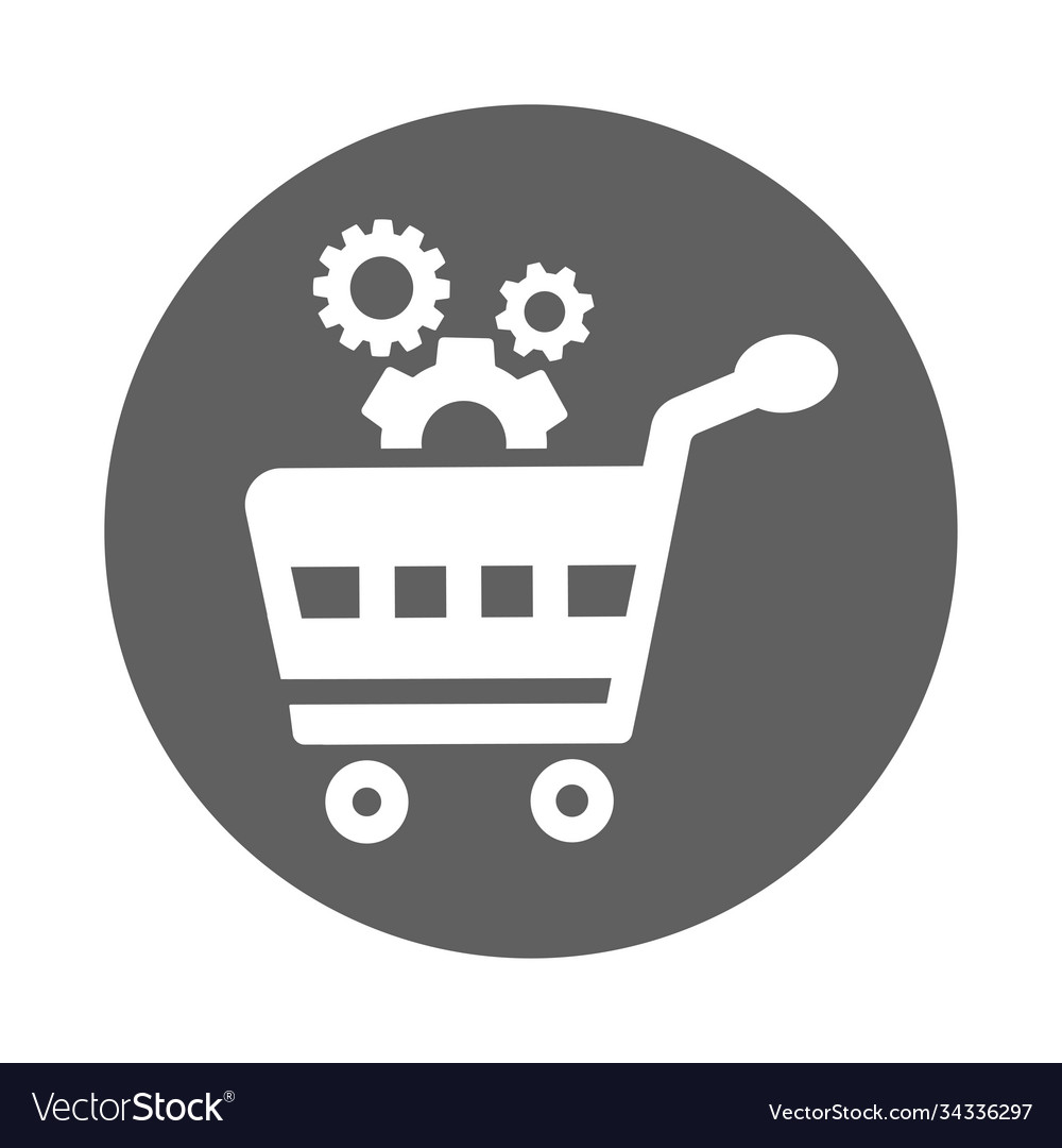 Optimization setting shopping icon gray color