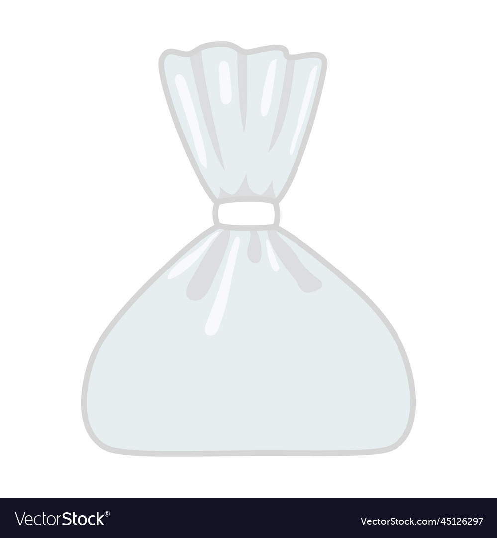 Kunststoff transparente Verpackung Wickeltasche für Lebensmittel vector image Kunststoff transparente Verpackung Wickeltasche für Lebensmittel